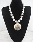 Silver Freshwater Baroque Pearl Necklace