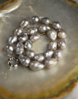 Silver Freshwater Baroque Pearl Necklace