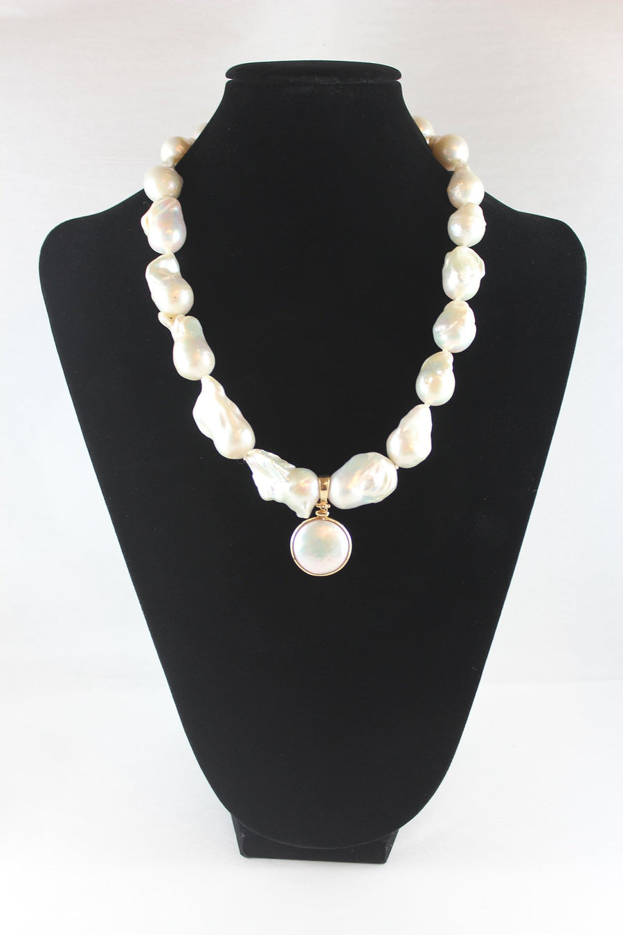 White Freshwater Baroque Pearl Necklace