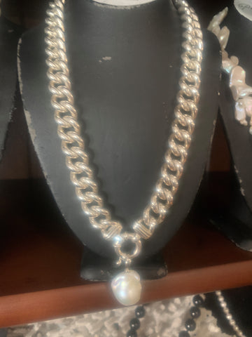Solid Silver chain with over 200 grams of hand cast perfection