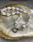 White Freshwater Baroque Pearl Necklace