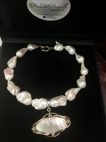 Large Freshwater Baroque Pearl Choker